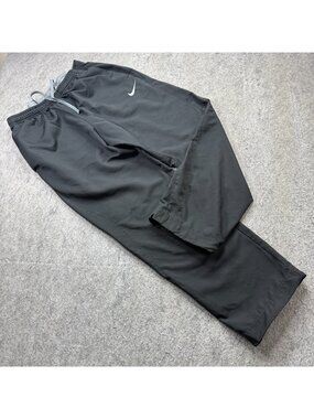 Nike Woven Track Pants Men XL Black 30" Ankle Adjustable 688497 Unlined